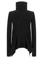 Rick Owens Black Lamb Leather Leather Jacket