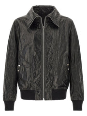 Rick Owens Black Lamb Leather Leather Jacket