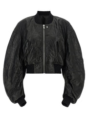 Rick Owens Black Lamb Leather Leather Jacket - IT38