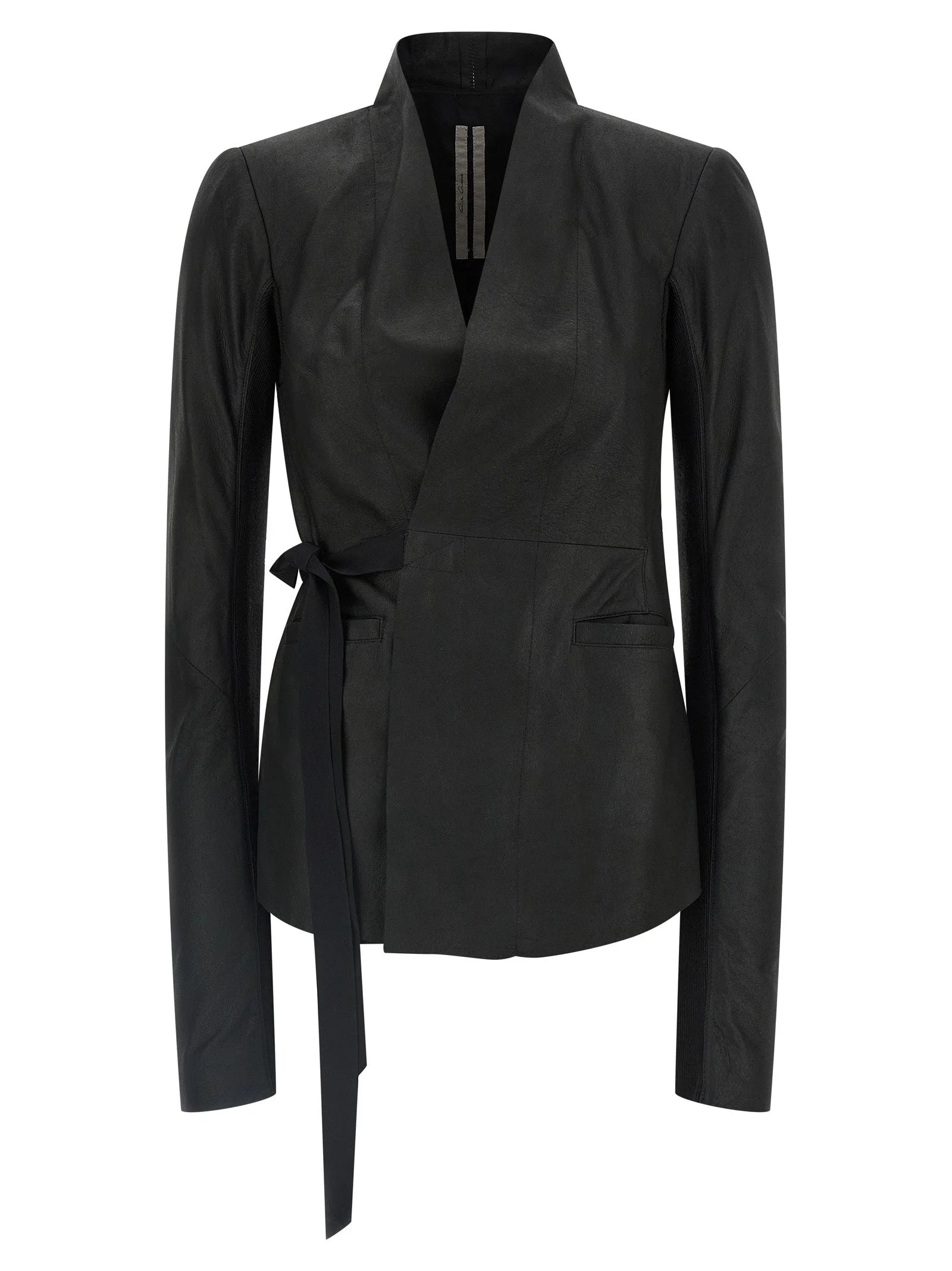 Rick Owens Black Lamb Leather Leather Jacket - IT44