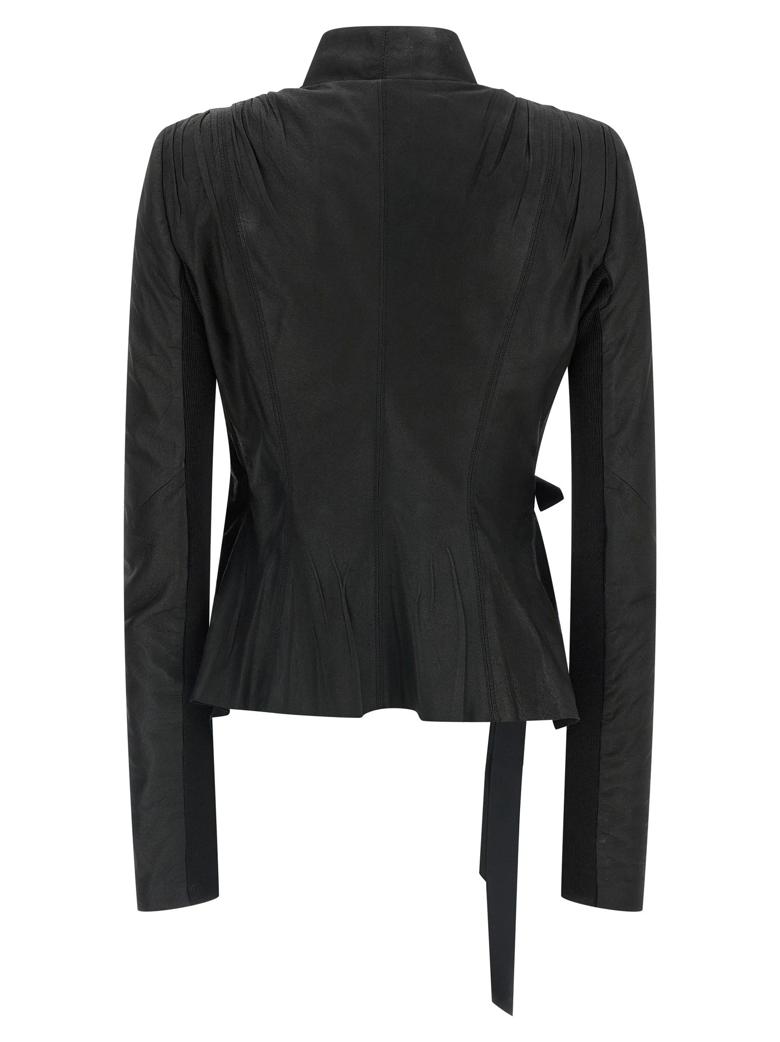 Rick Owens Black Lamb Leather Leather Jacket - IT44