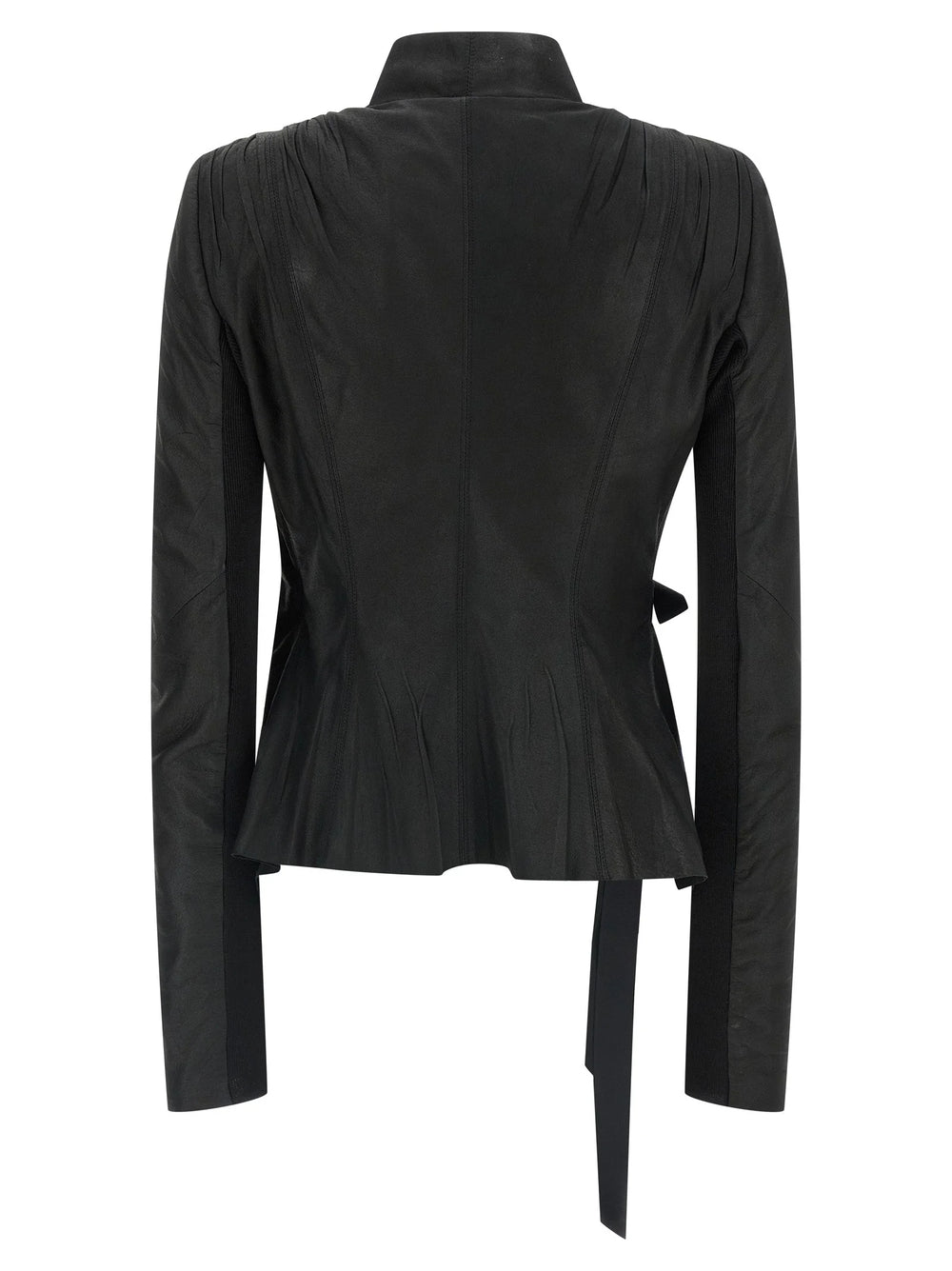 Rick Owens Black Lamb Leather Leather Jacket - IT44