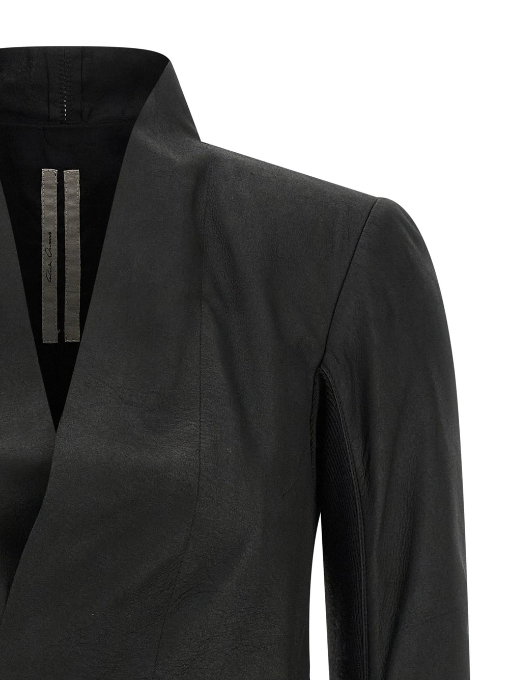 Rick Owens Black Lamb Leather Leather Jacket - IT44