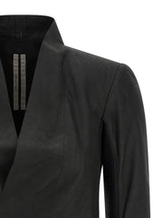 Rick Owens Black Lamb Leather Leather Jacket - IT44