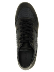 Rick Owens Black Lamb Leather Low Top Sneakers - EU43/US10