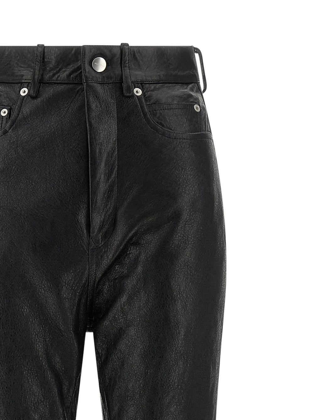 Rick Owens Black Lamb Leather Pants - 26