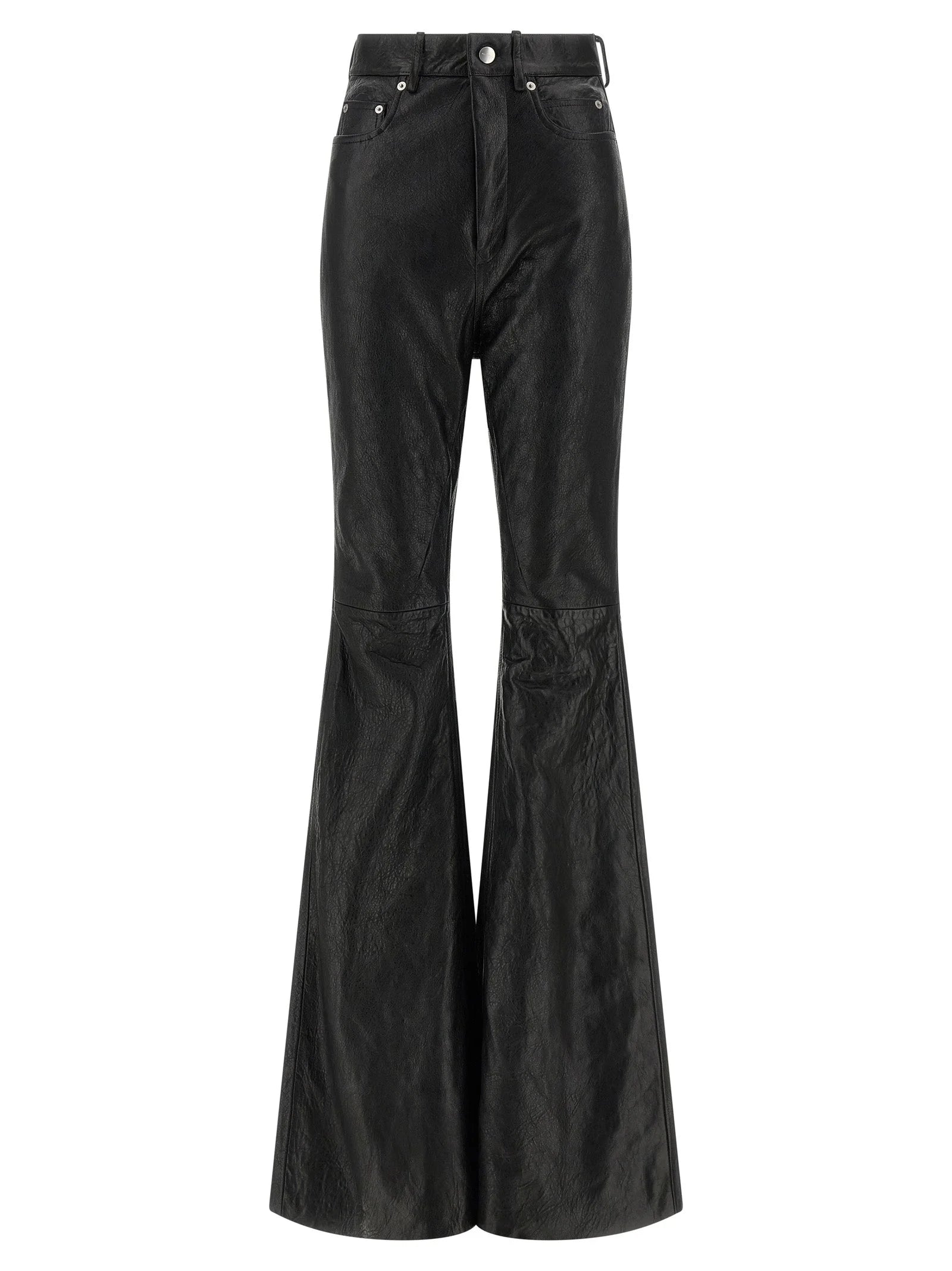 Rick Owens Black Lamb Leather Pants - 26