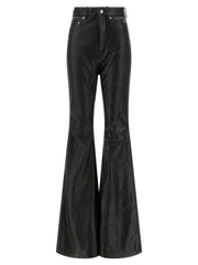 Rick Owens Black Lamb Leather Pants - 26