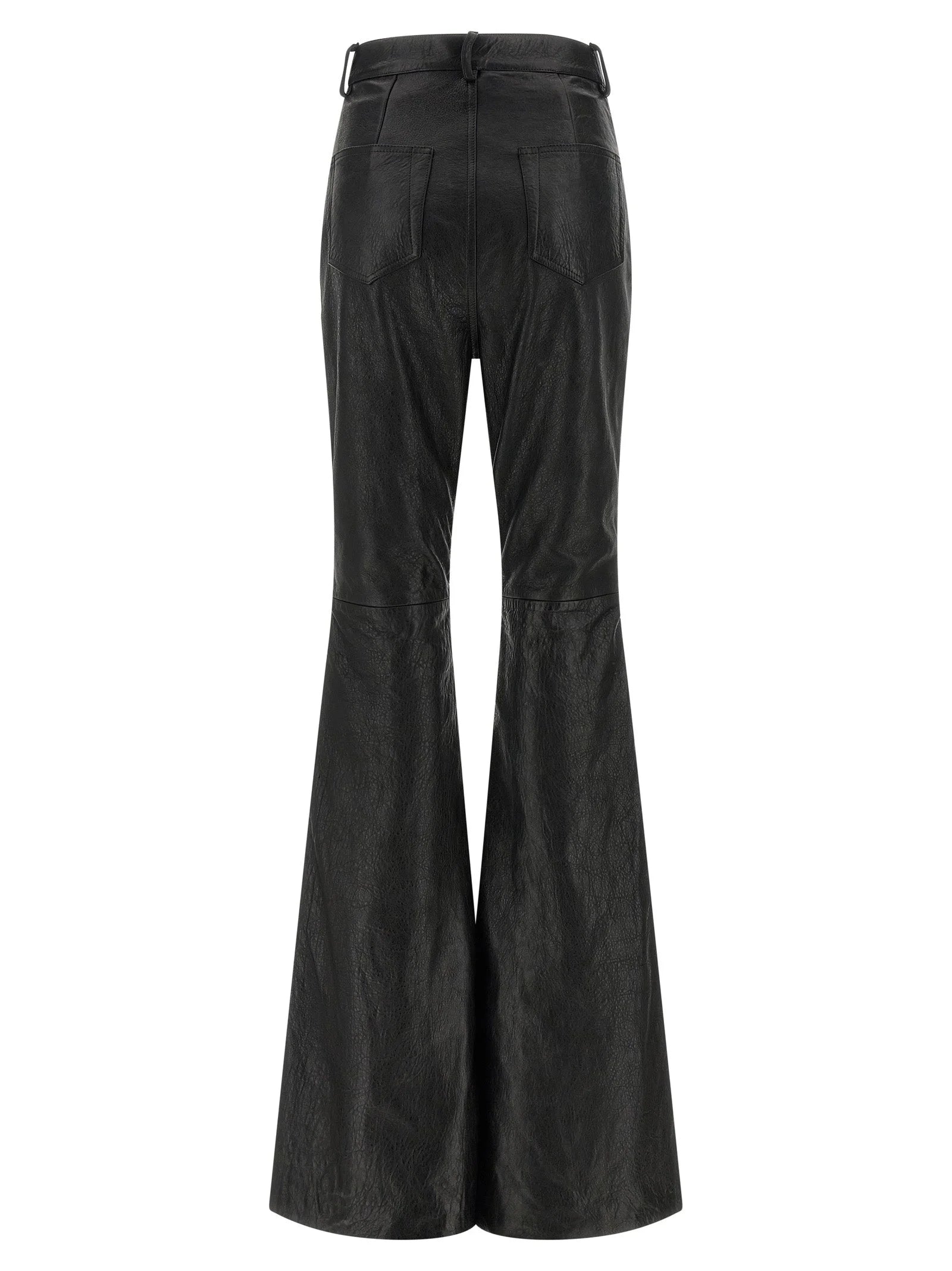 Rick Owens Black Lamb Leather Pants - 26