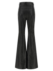 Rick Owens Black Lamb Leather Pants - 26