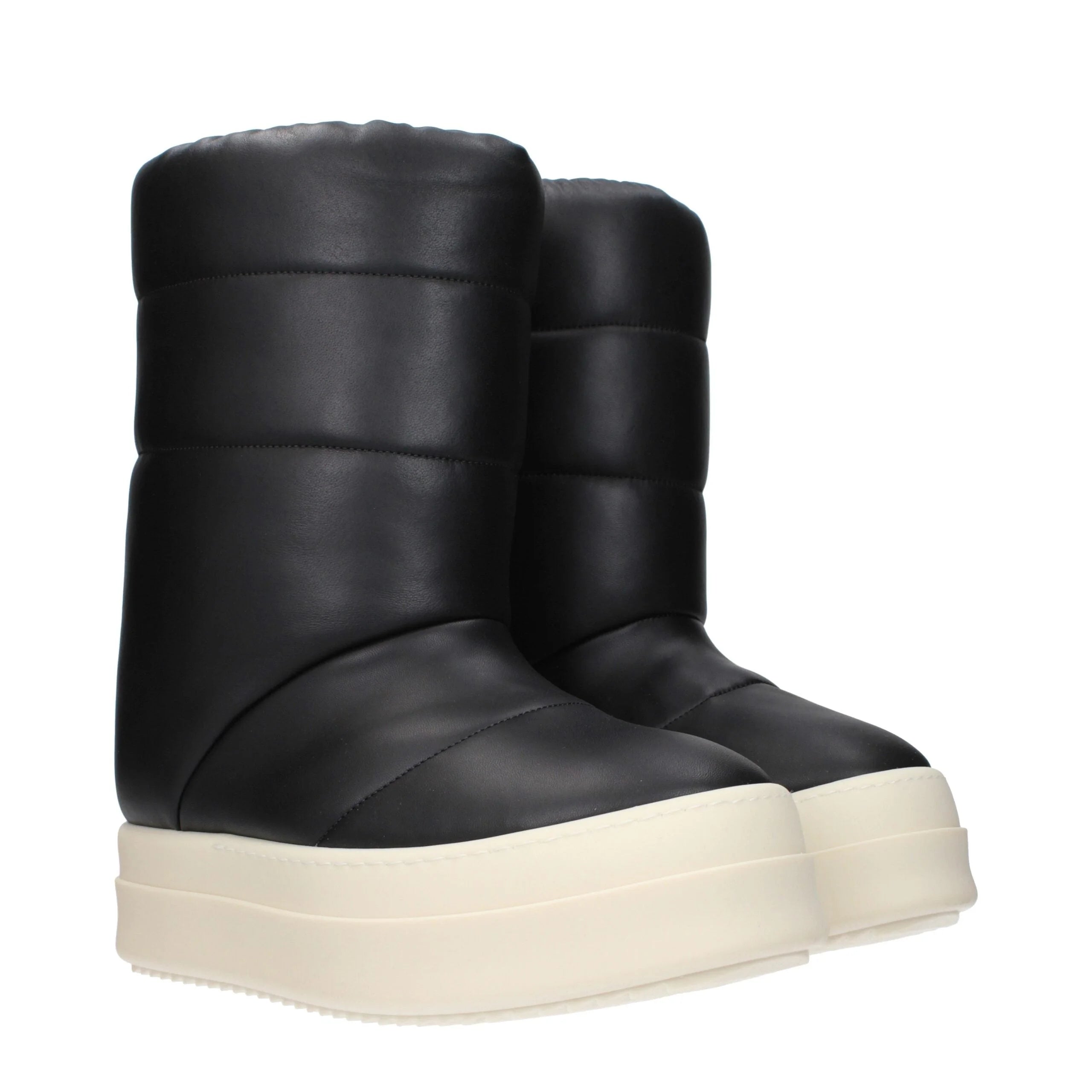 Rick Owens Black Leather Ankle Boots - EU40/US7