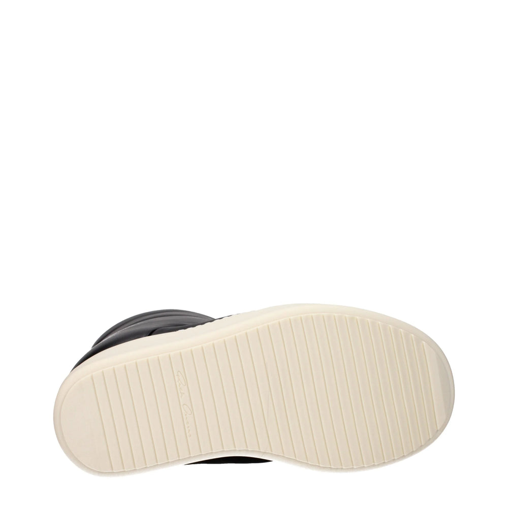 Rick Owens Black Leather Ankle Boots - EU40/US7