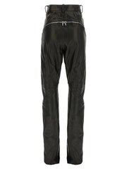 Rick Owens Black Leather Pants - 25