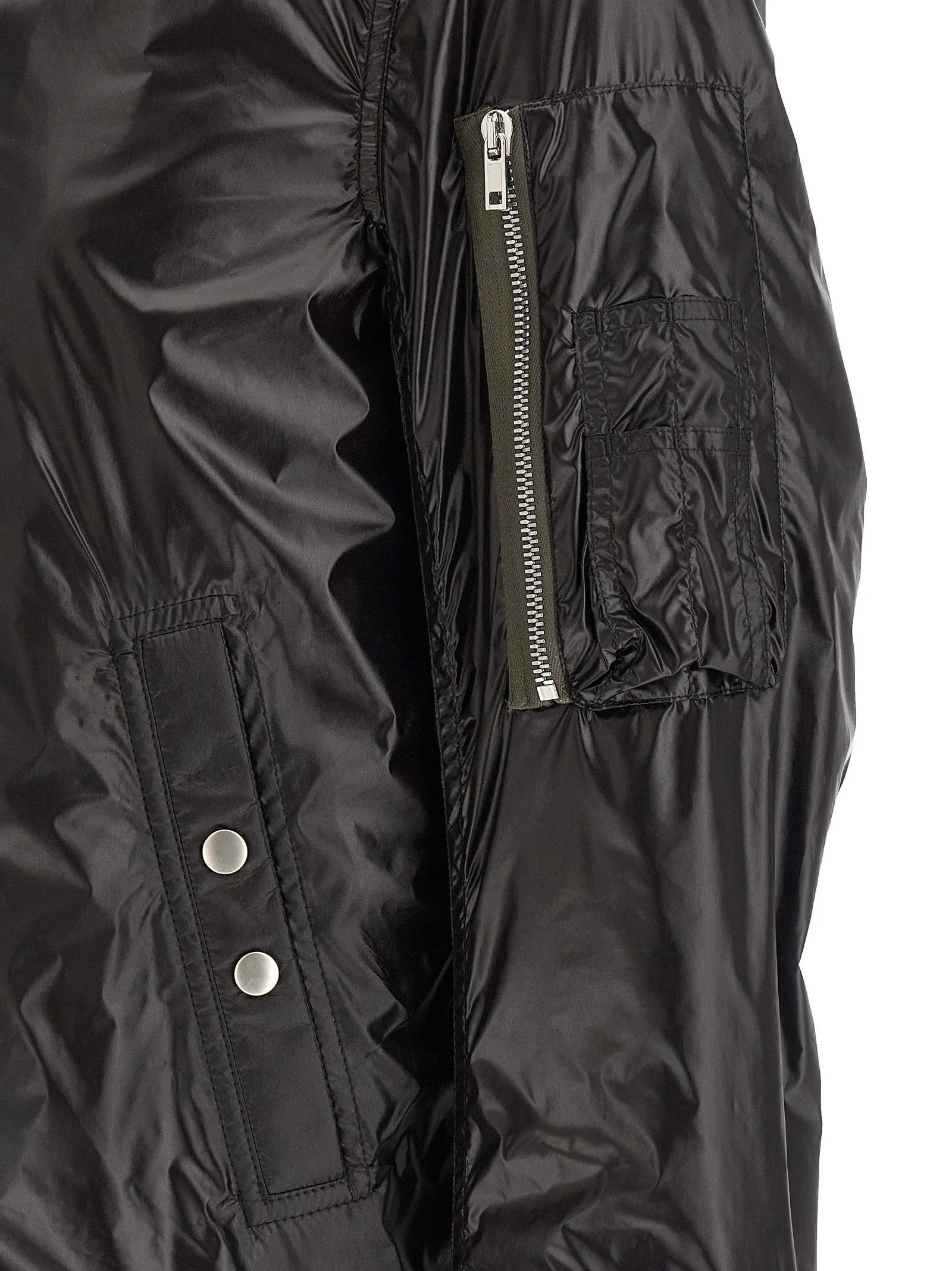 Rick Owens Black Nylon Bomber
