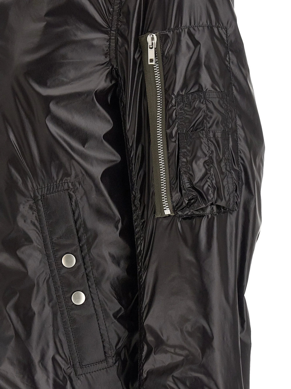 Rick Owens Black Nylon Bomber