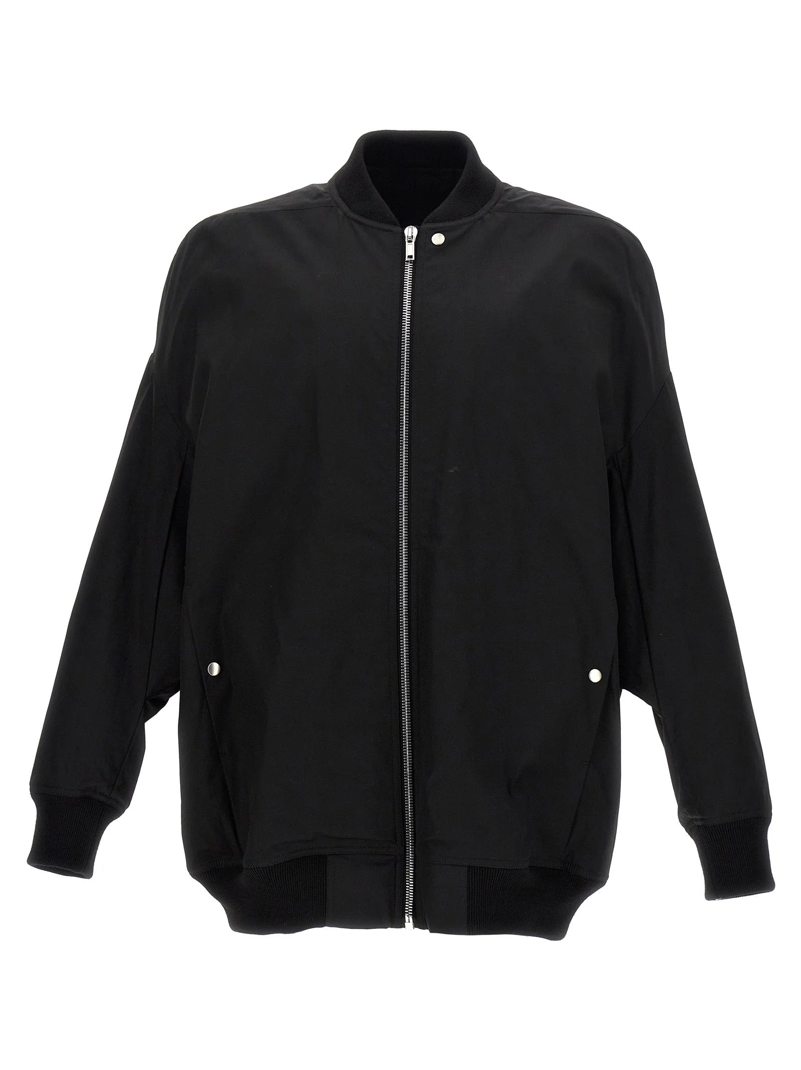 Rick Owens Black Nylon Bomber - 48 | M