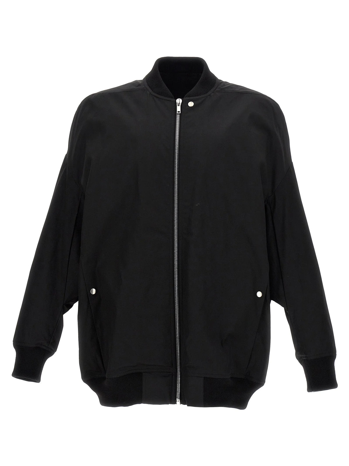 Rick Owens Black Nylon Bomber - 48 | M