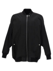 Rick Owens Black Nylon Bomber - 48 | M