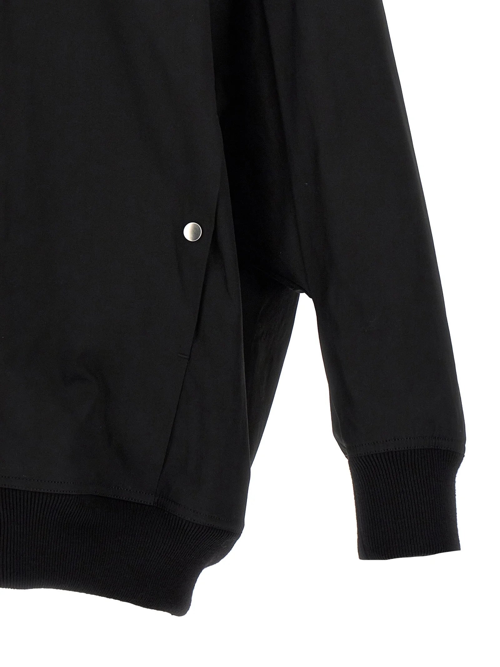 Rick Owens Black Nylon Bomber - 48 | M