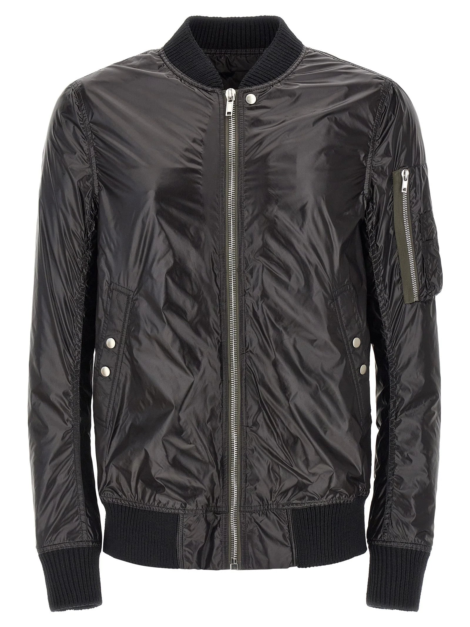 Rick Owens Black Nylon Bomber