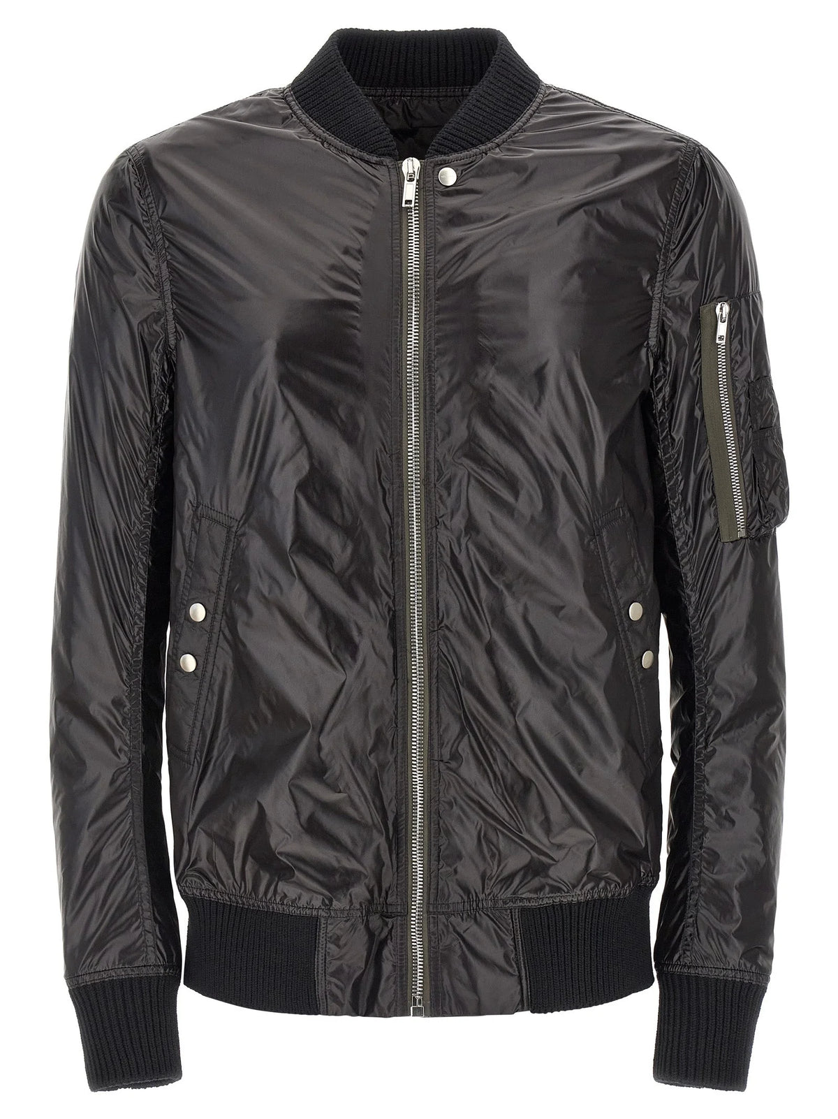 Rick Owens Black Nylon Bomber