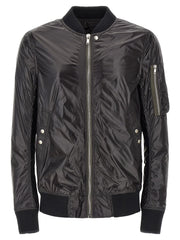 Rick Owens Black Nylon Bomber