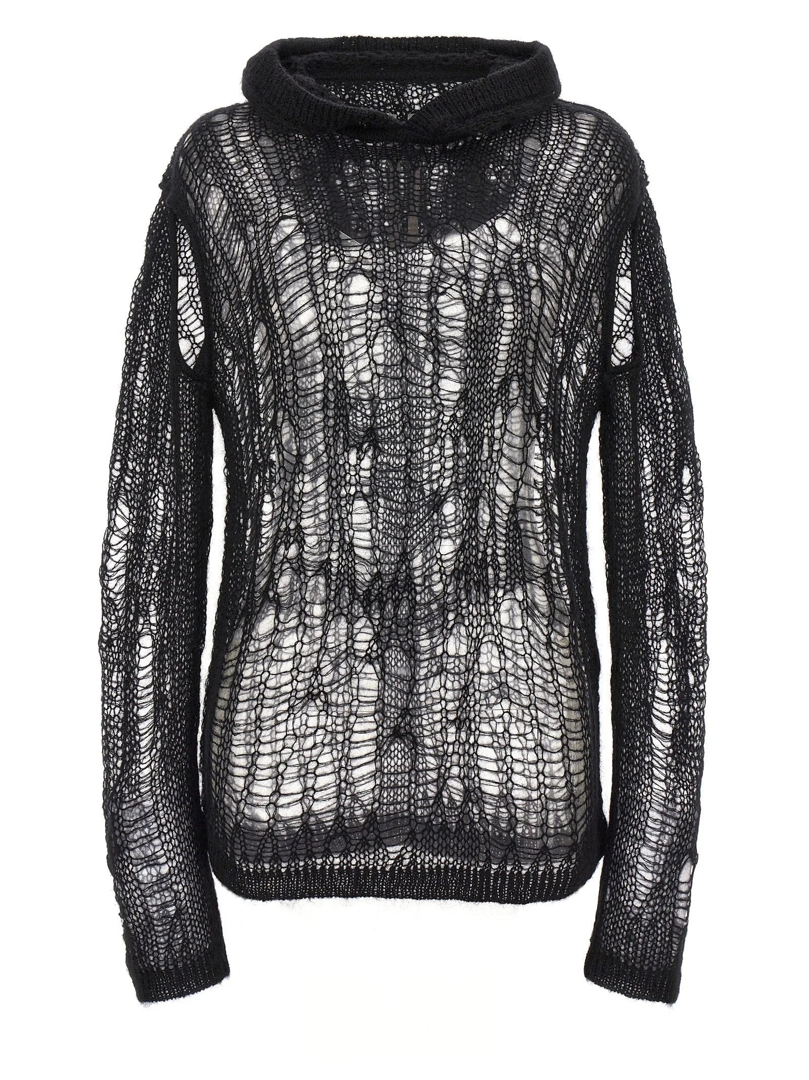Rick Owens Black Nylon Cardigan - S