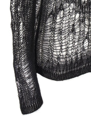 Rick Owens Black Nylon Cardigan - S