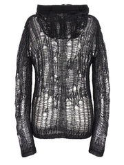 Rick Owens Black Nylon Cardigan - S