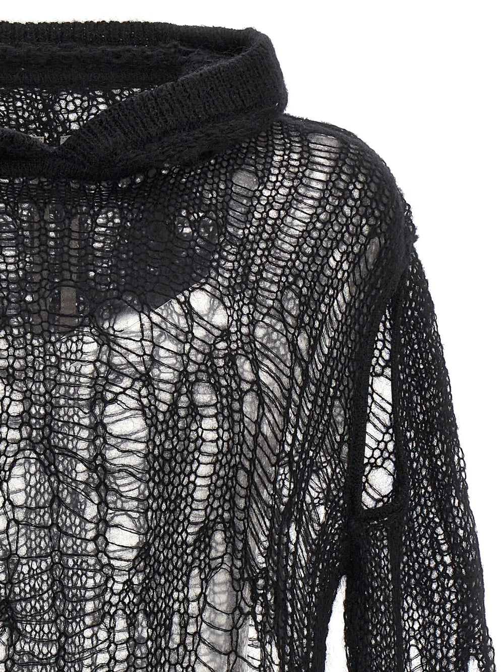 Rick Owens Black Nylon Cardigan - S