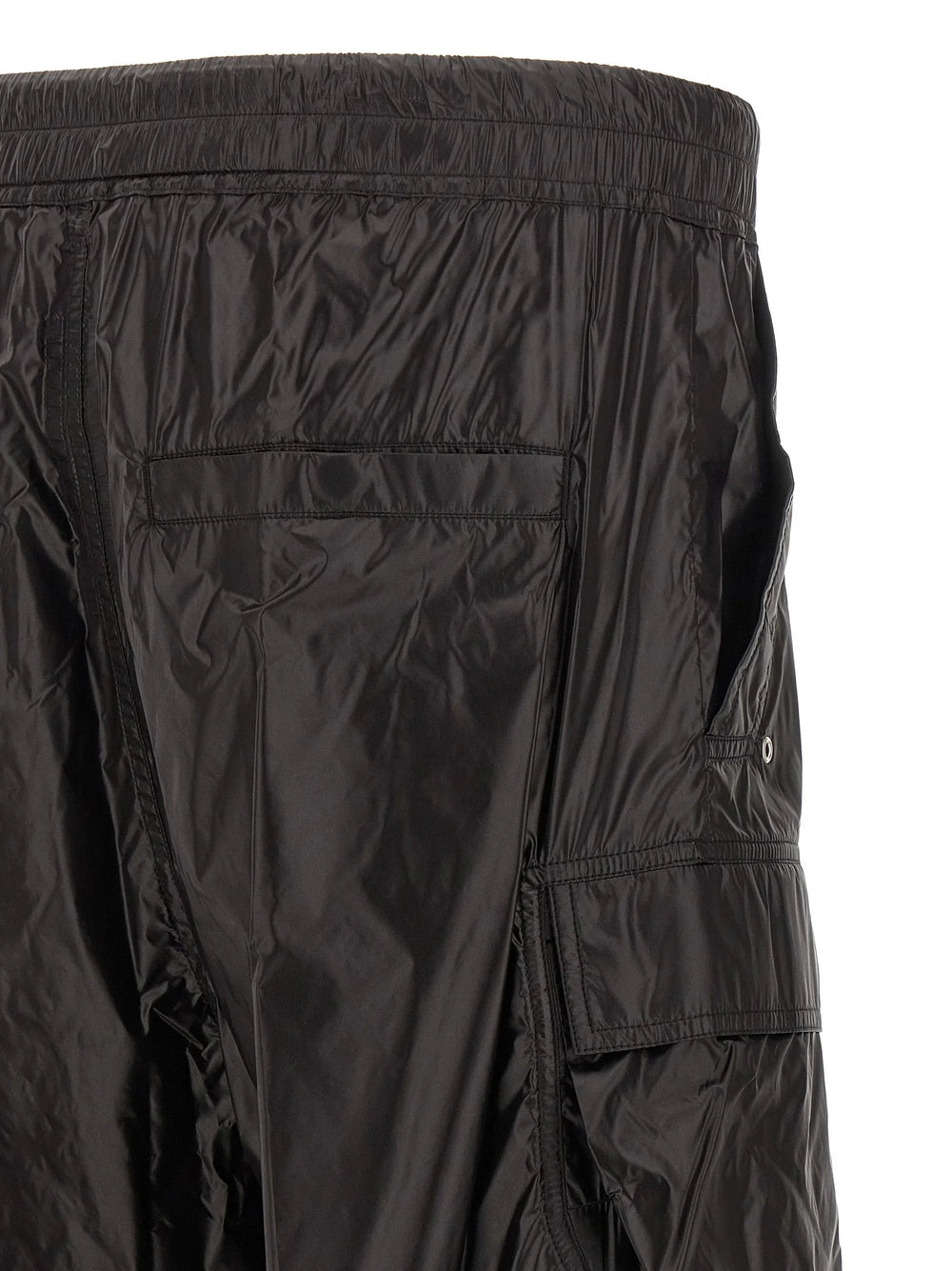 Rick Owens Black Nylon Cargo Pants