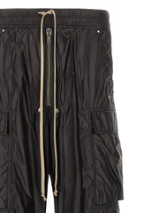 Rick Owens Black Nylon Cargo Pants