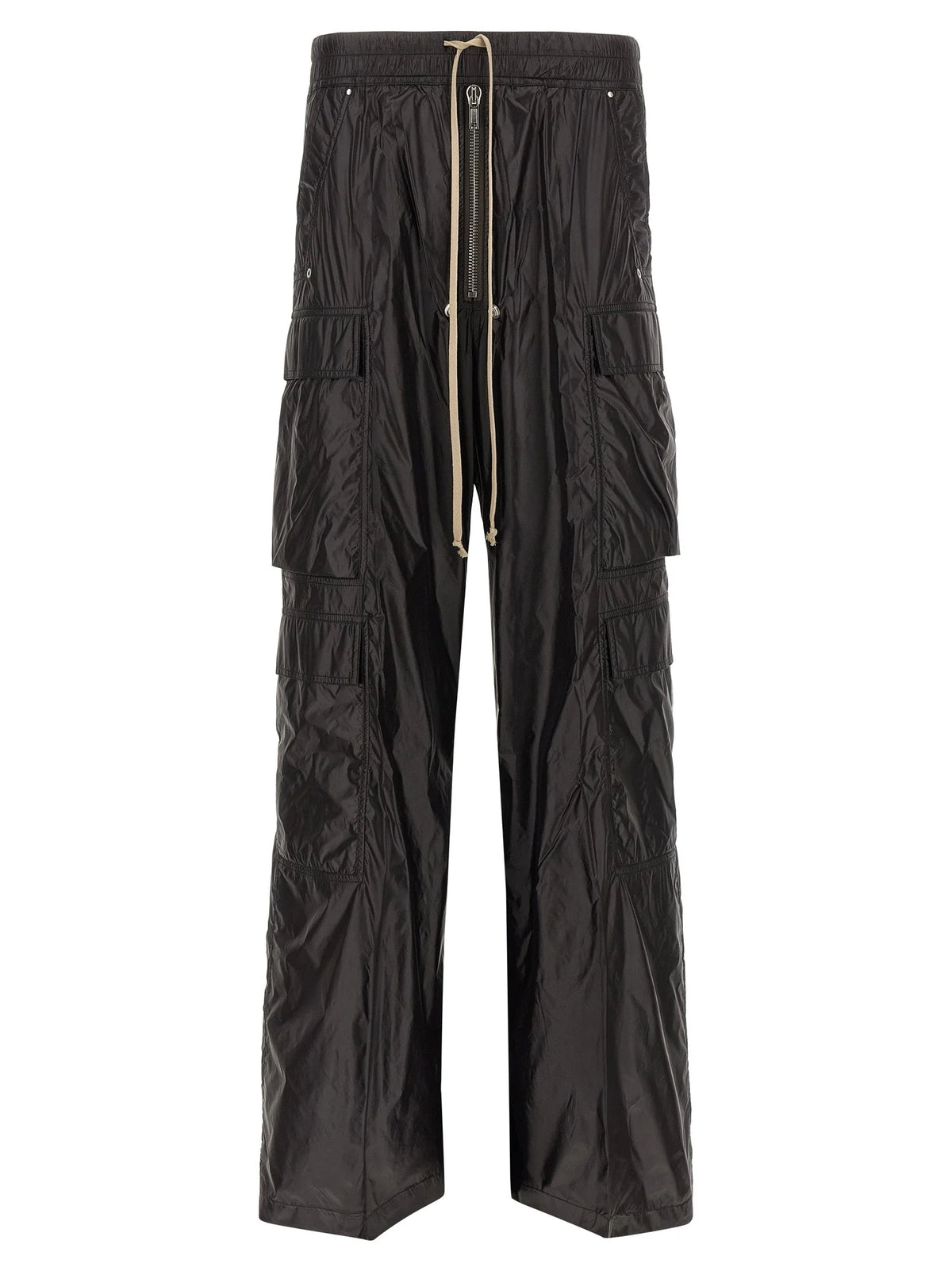 Rick Owens Black Nylon Cargo Pants