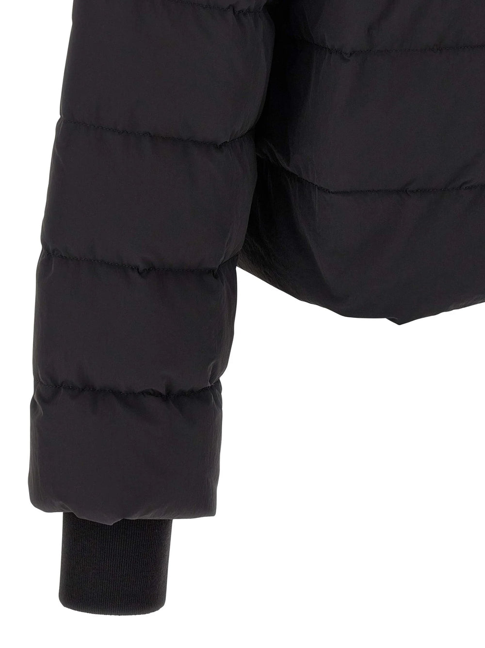 Rick Owens Black Nylon Full-Length Jacket