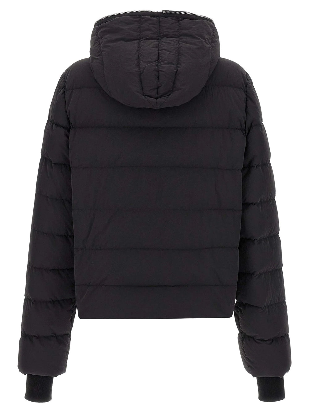 Rick Owens Black Nylon Full-Length Jacket