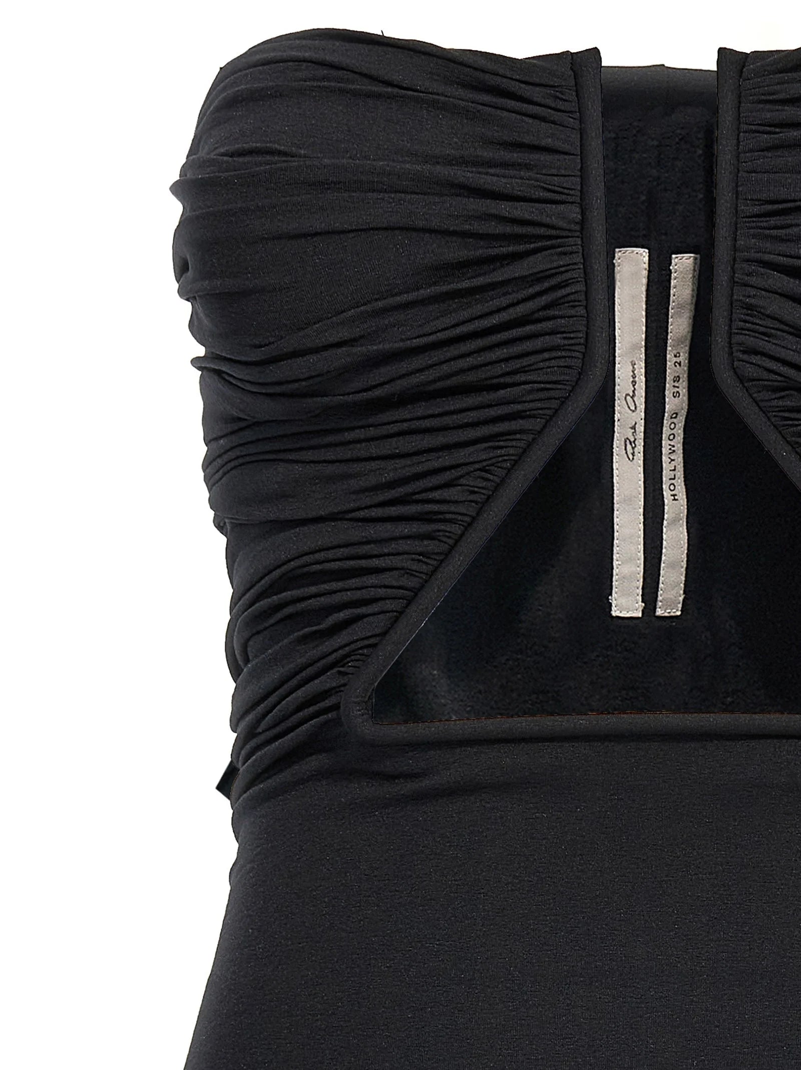 Rick Owens Black Nylon Short Dress - IT42