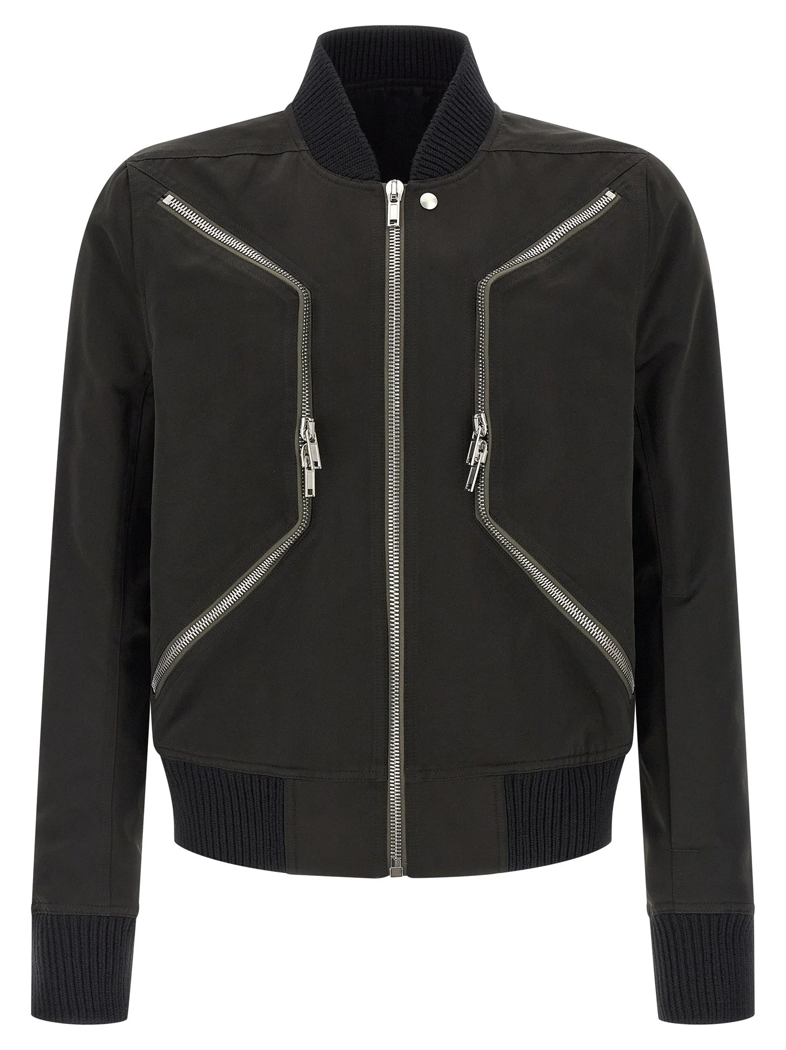 Rick Owens Black Polyester Bomber