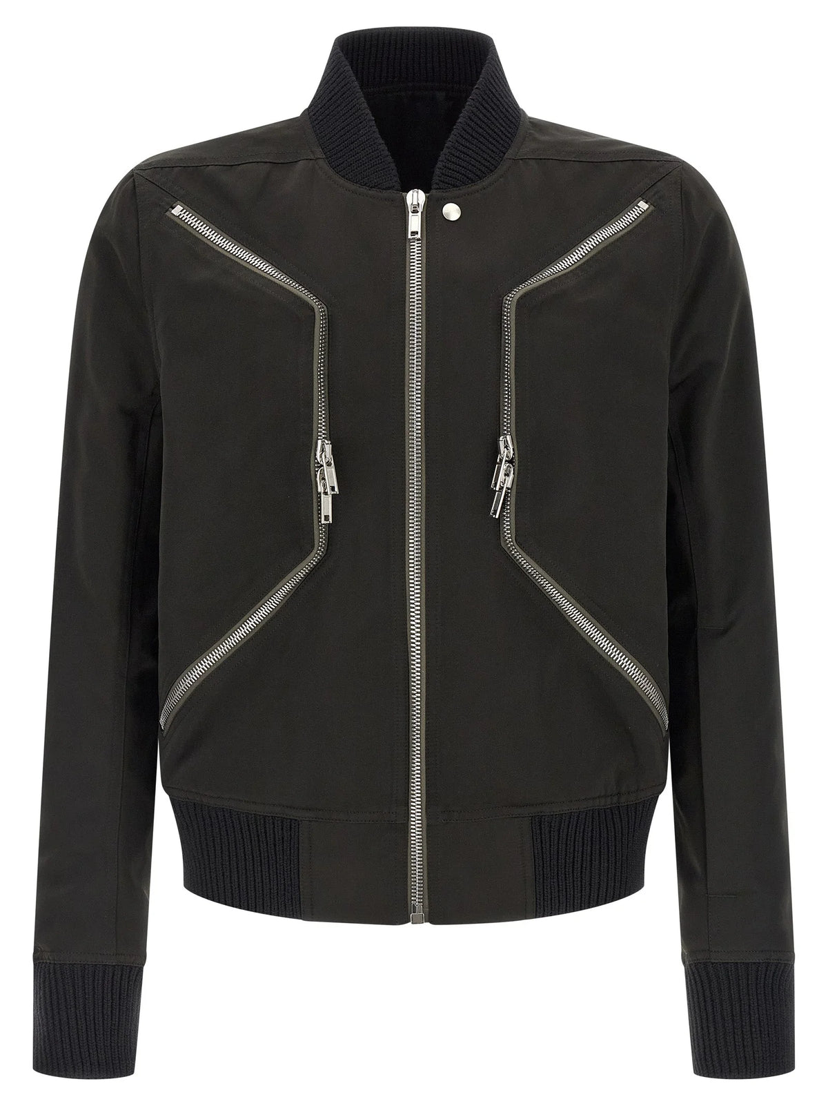 Rick Owens Black Polyester Bomber