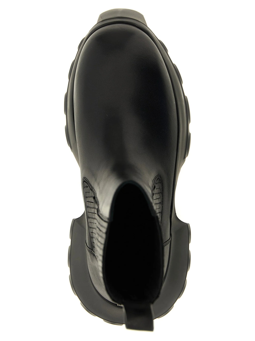 Rick Owens Black Ramie Ankle Boots