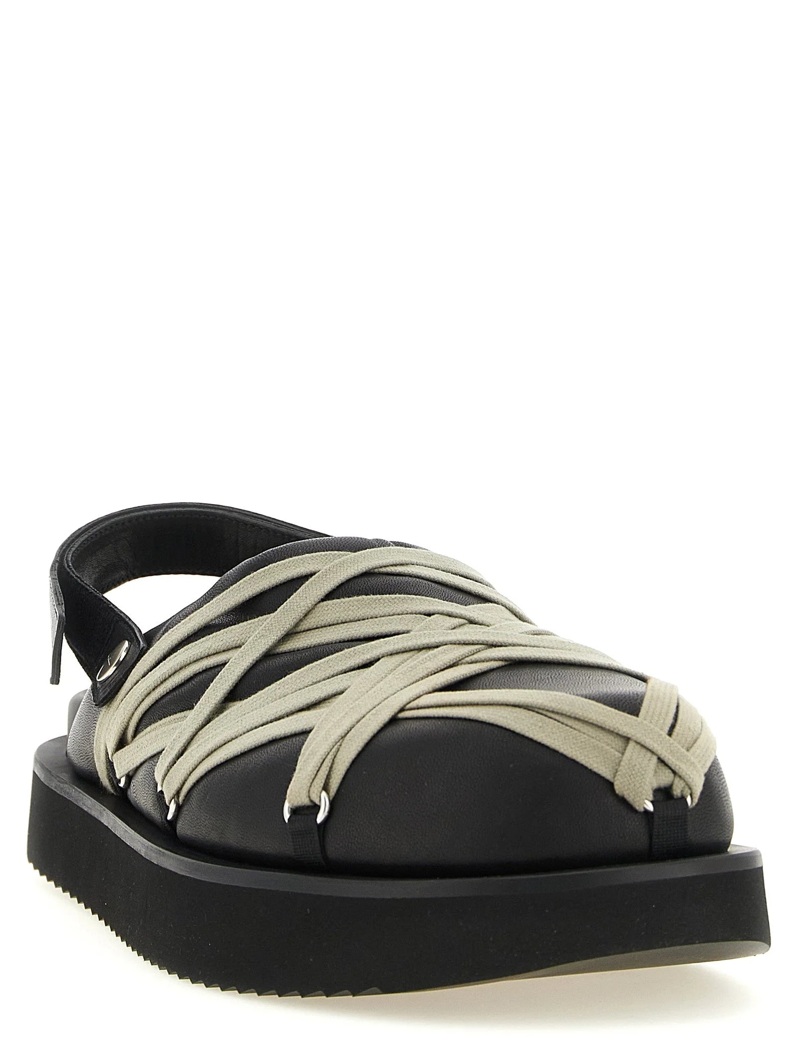 Rick Owens Black Ramie Mules