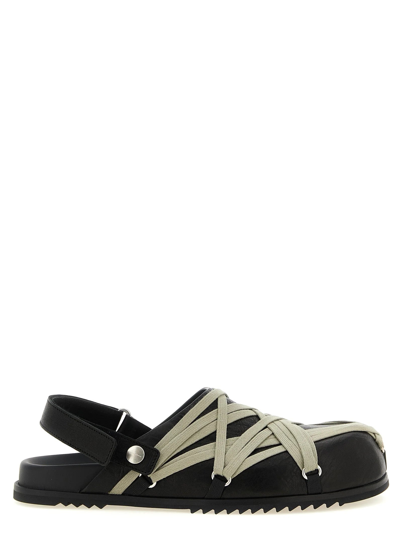 Rick Owens Black Ramie Mules