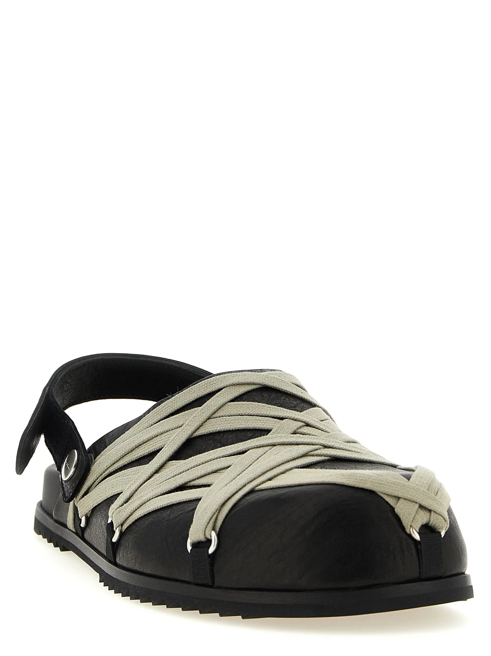 Rick Owens Black Ramie Mules