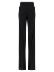 Rick Owens Black Silk Flared Pants
