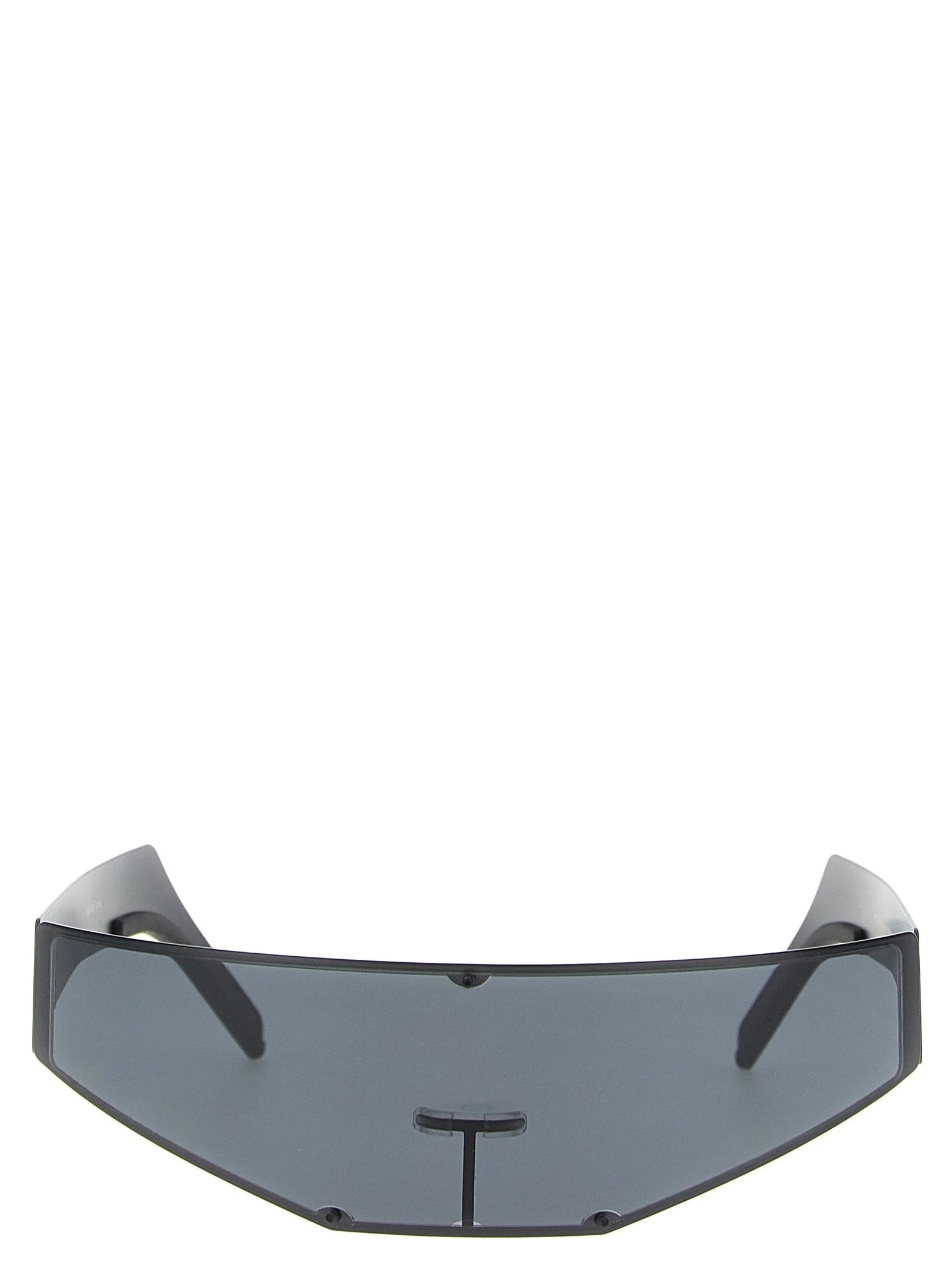 Rick Owens Black Stainless Steel Sunglasses