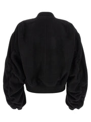 Rick Owens Black Virgin Wool Bomber