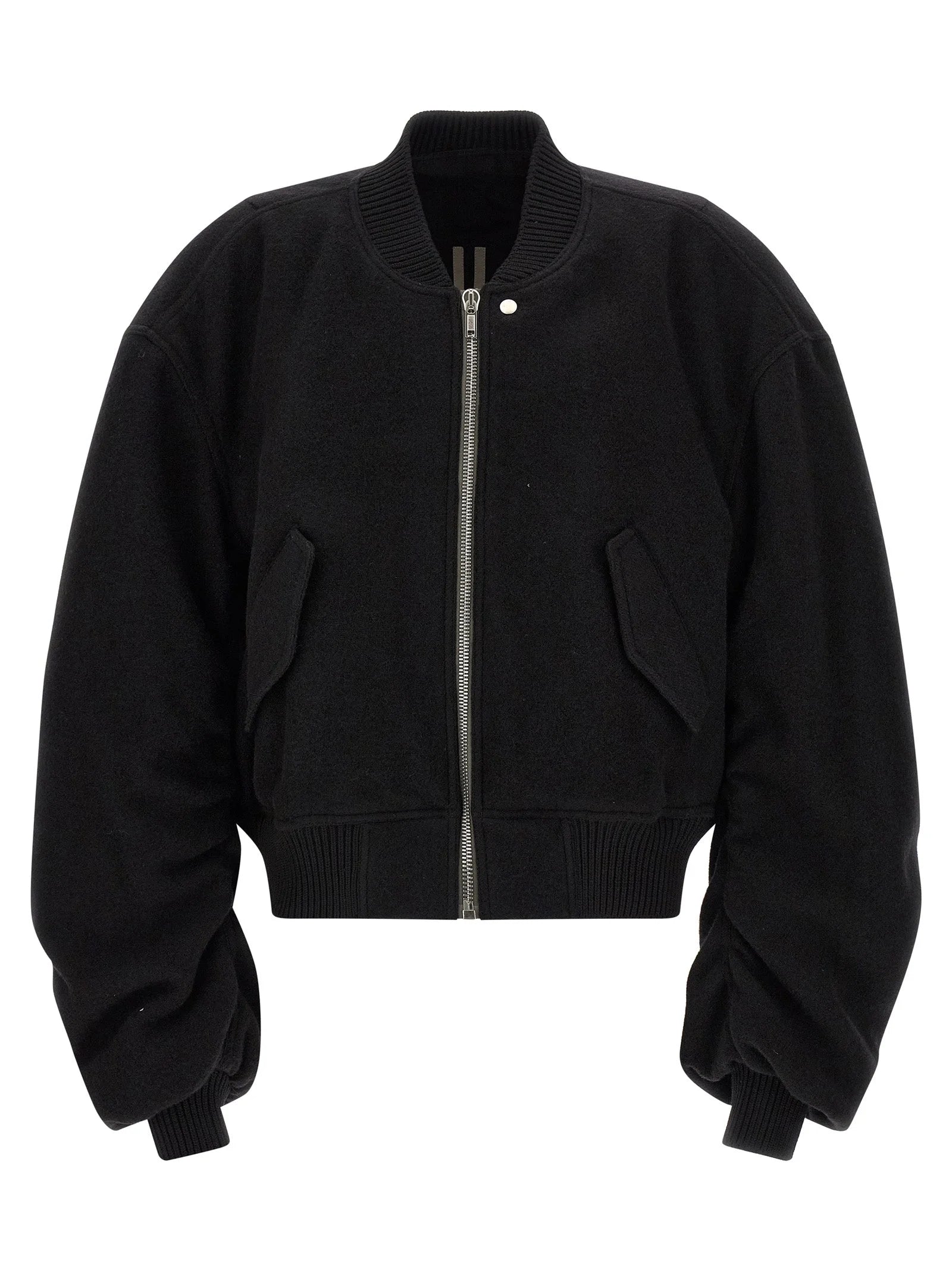 Rick Owens Black Virgin Wool Bomber