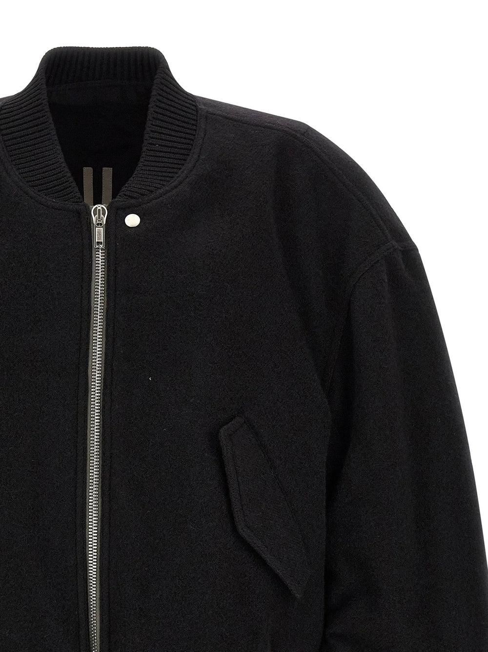 Rick Owens Black Virgin Wool Bomber