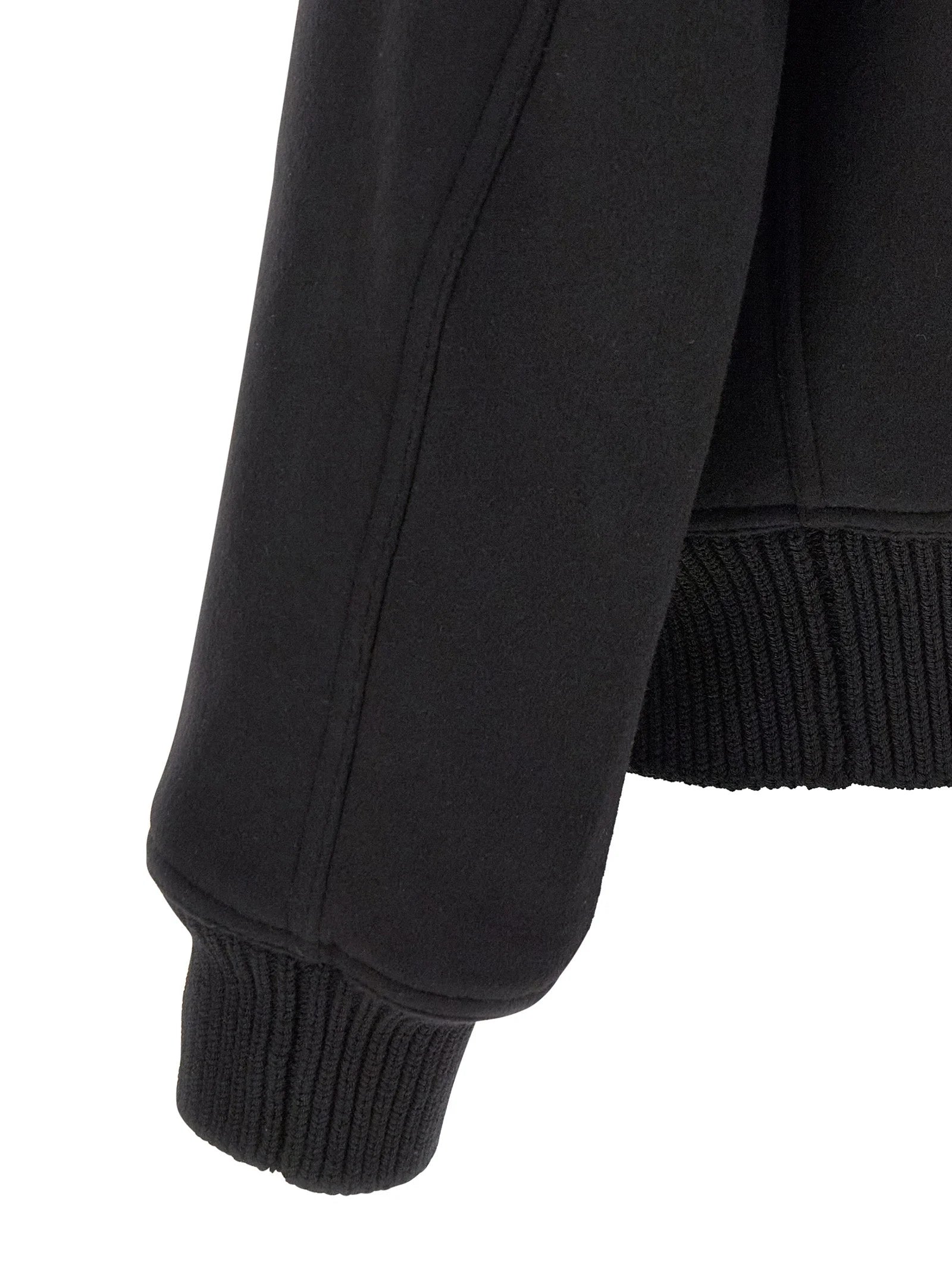 Rick Owens Black Virgin Wool Bomber