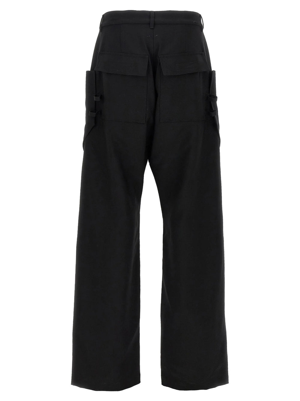 Rick Owens Black Virgin Wool Cargo Pants