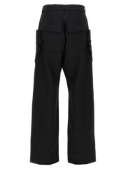 Rick Owens Black Virgin Wool Cargo Pants